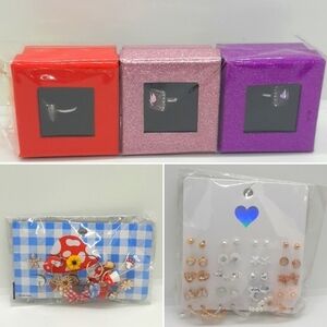 NWT 27 pair Kids earrings and 3 fashion rings